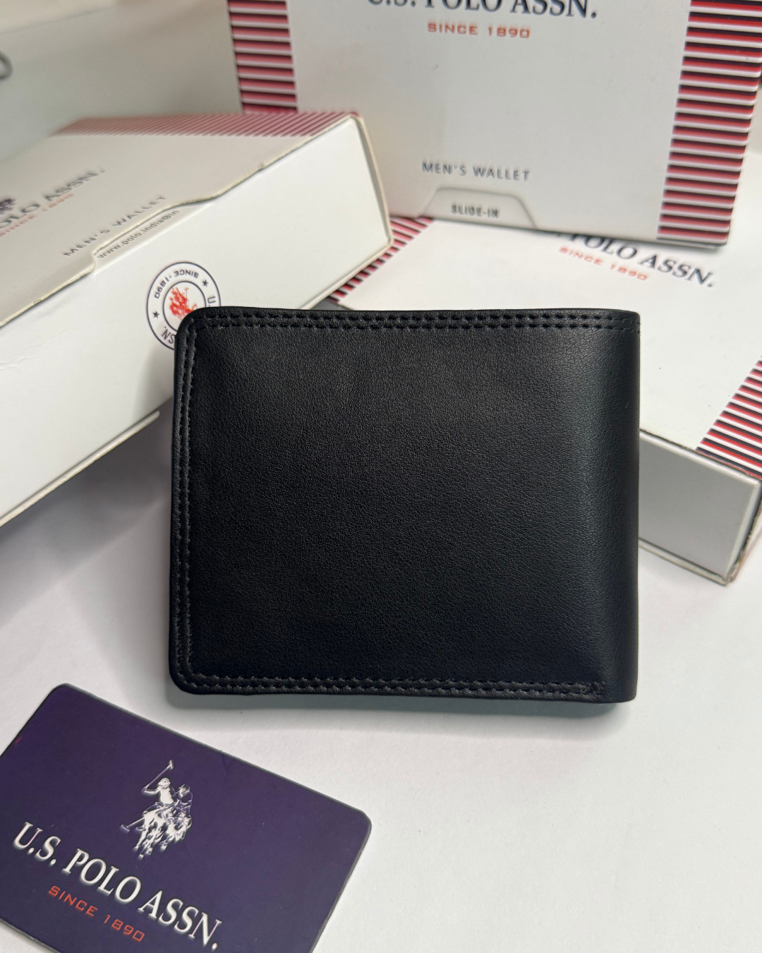 U.S. Polo Black Leather Wallet